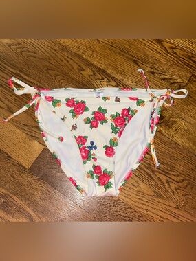 Floral Side Tie Bikini Bottoms
